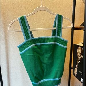 Green and Blue Women’s Knit Top
